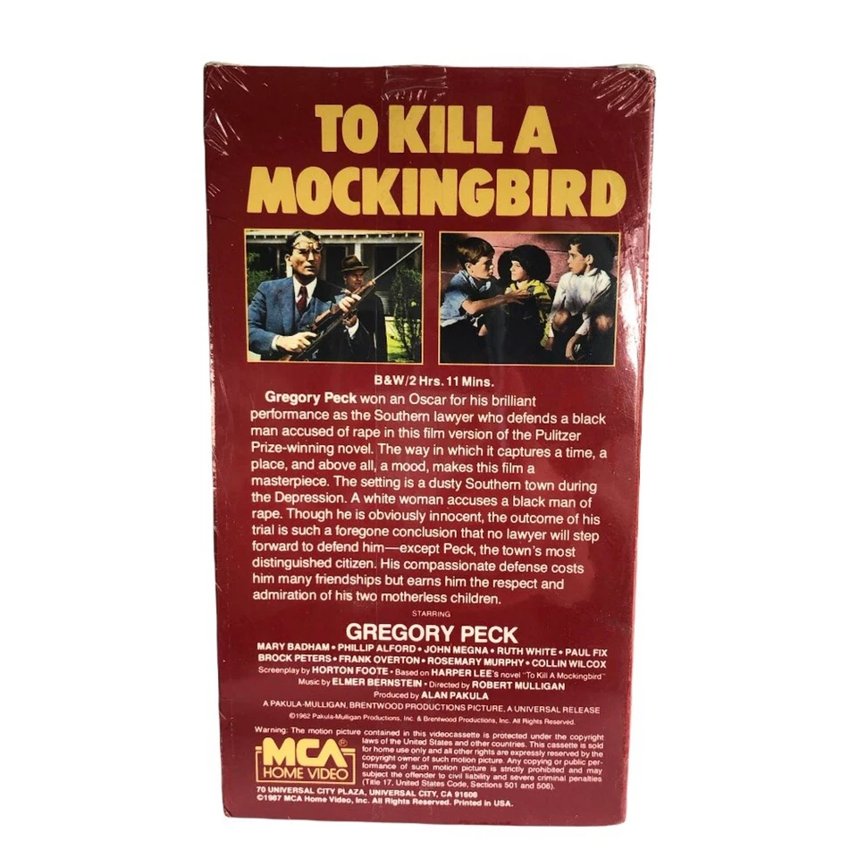 Vintage To Kill A Mockingbird 1987 Release VHS Movie New Sealed - Image 2 of 4