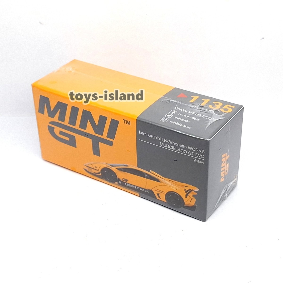MINI GT 1135 Lamborghini LB-Silhouette WORKS MURCIELAGO GT Evo
