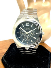 Versus by Versace Men's Watch VSP1P1921 Quartz Blue Gray Dial Silver Steel 42mm