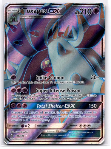 Toxapex GX (Full Art) 136/145 Holofoil - Pokemon SM - Guardians Rising - MP