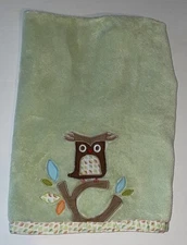 SKIP HOP GREEN OWL TREE BABY BLANKET C2