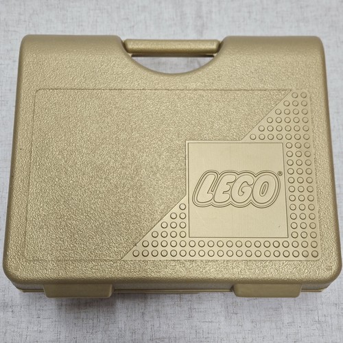 LEGO Metallic Gold Carrying Case Toy Storage Box Container 1997 Vintage