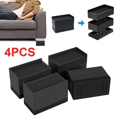 4 Stück Schwerlast Betterhöhungen Stapelbar Möbelerhöhungen für Sofa Schreibtisch 1300 Pfund
