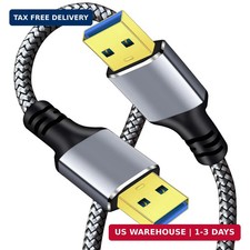 USB 3.0 A to A Male Cable 1Ft, USB Male to Male Cable Double End USB Cord