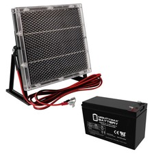 Mighty Max ML7-12 - 12 VOLT 7.2 AH SLA BATTERY WITH SOLAR PANEL CHARGER