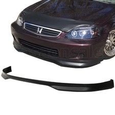 Sasa Made For 99-00 Honda Civic 2dr 4dr Tr Type-r Pu Front Bumper Lip Splitter