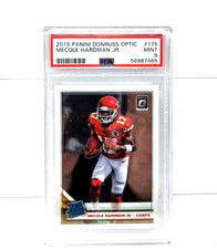 2019 Donruss Optic Rated Rookie MECOLE HARDMAN JR  RC Football Card PSA 9 MINT. rookie card picture