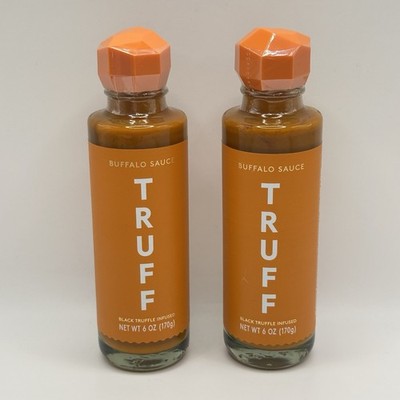 TWO Bottles 2 TRUFF Black Truffle Infused Buffalo Sauce Vegan Gluten-Free 6oz ea
