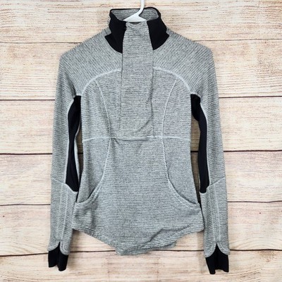 lululemon athletica Base Runner 1/2 Zip Pullover Sweatshirt Jacket Size 4 Gray