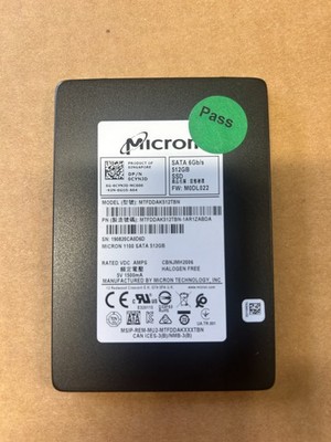 Micron  2.5''  512GB SOLID STATE SSD Drive SATA