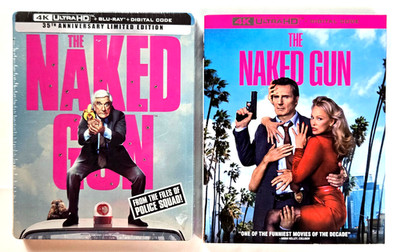 The Naked Gun 4K (1988) Steelbook & The Naked Gun (2025) 4K+Digital+Slip Cover