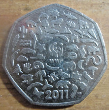 WWF 50p Coin 2011 QEII World Wildlife Fund Fifty Pence FREE POST UK