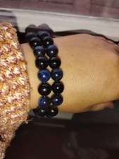 One rare beautiful blue Baltic Amber bracelet bracelet from Indonesia