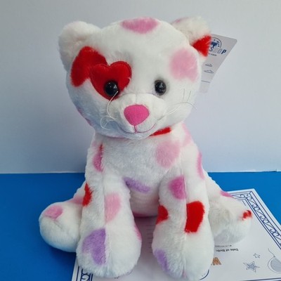 BUILD A BEAR Kätzchen Katze Be Mine Kätzchen Geschenkidee Harts pelziger Freund nicht mehr produziert neu mit Etikett
