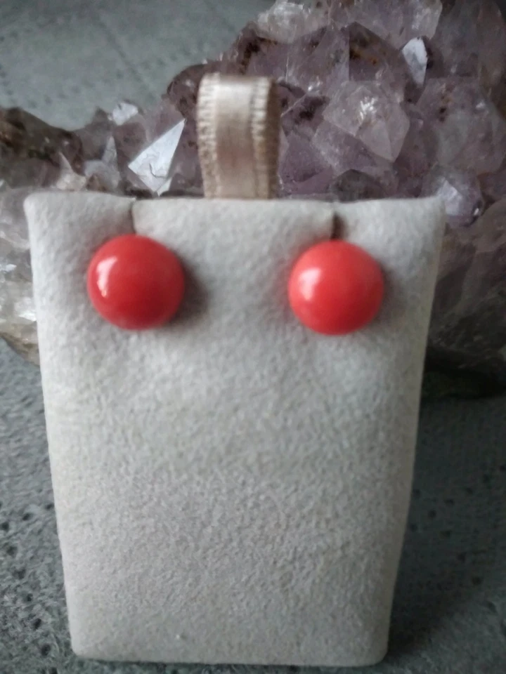 Ohrstecker 585 Gold Koralle. - Bild 2 von 4