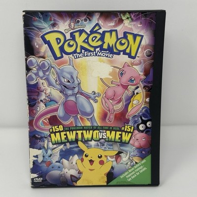 Pokémon The First Movie DVD (1999) Mewtwo vs Mew #150 #151 Snap Case 
