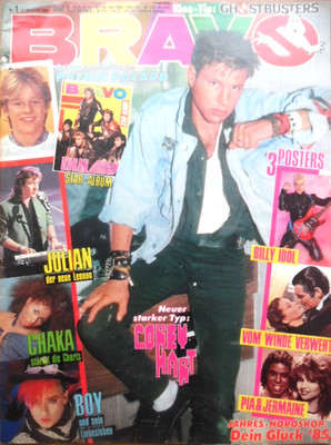 BRAVO 1- 1985 Corey Hart Billy Idol Duran Martz Romy Schneider Nena GHOSTBUSTERS