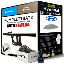 Anhängerkupplung abnehmbar für HYUNDAI i30 CW Kombi +E-Satz NEU ABE inkl. EBA