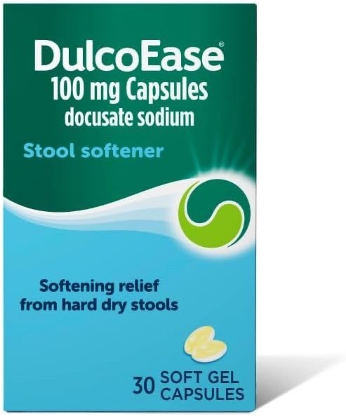 DULCOEASE 100MG 30 SOFT GEL CAPSULES STOOL SOFTENER - - Image 5