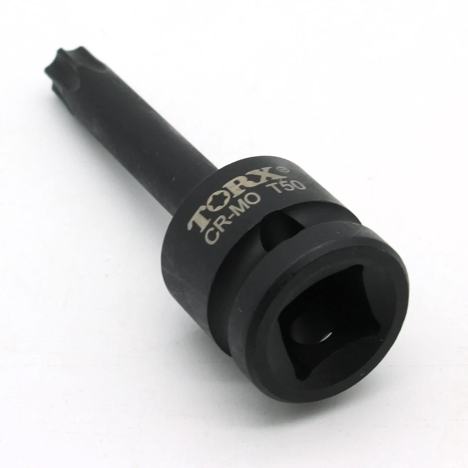 TMAX T-50 3" Long Black Impact Torx Socket Bit 1/2 Inch Square Drive Auto Tool - Image 3 of 4