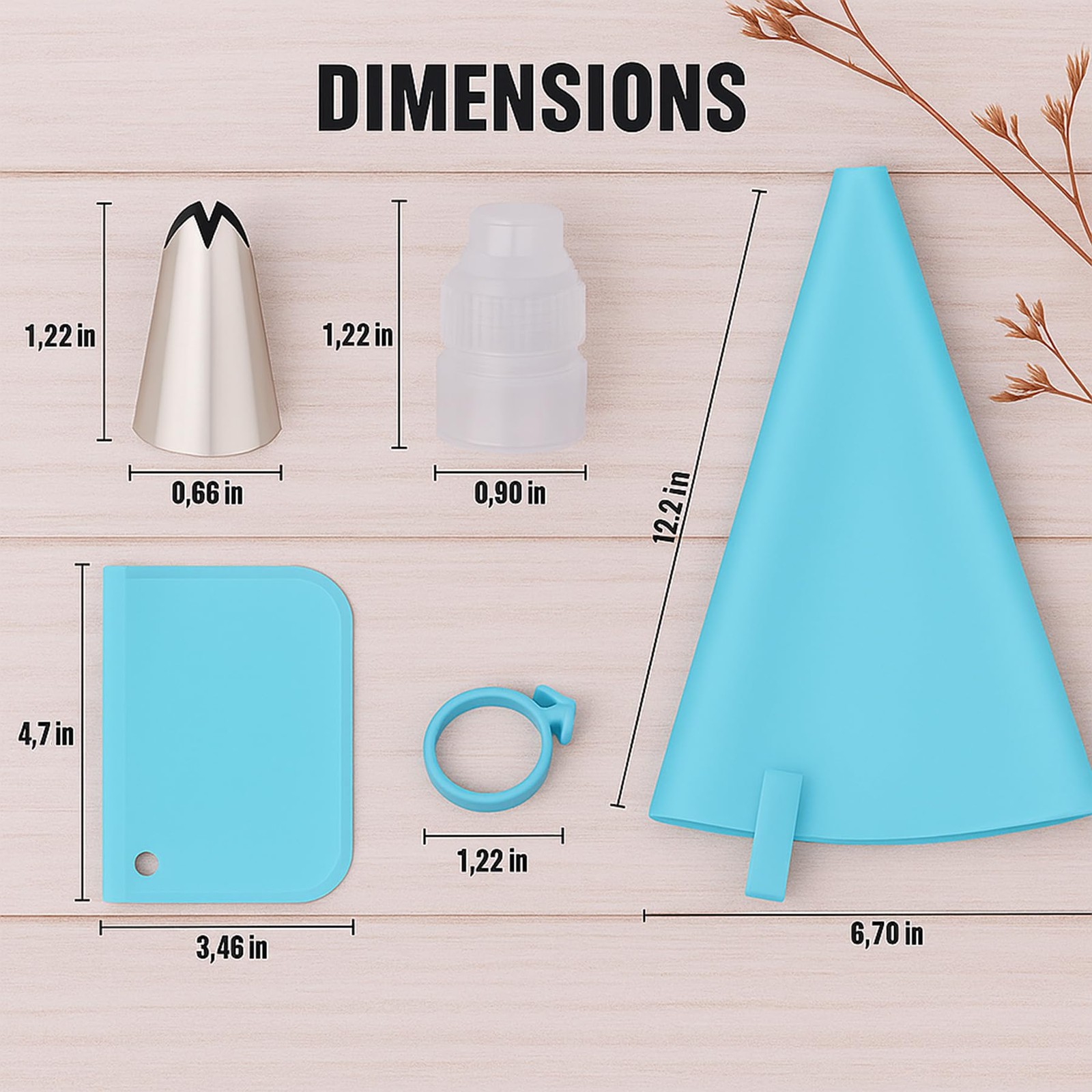 Piping Bags and Tips Set, Reusable Cake Decorating Supplies with 2 Reusable B...