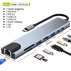 USB C Hub 8in1 7in2 7in1 Type C 3.1 to 4k Hdmi Adapter with Rj45 Sd/tf Card Read