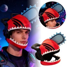 Chainsaw Man Denji Cosplay Full Head Mask Hat Pochita Headgear Anime Collection