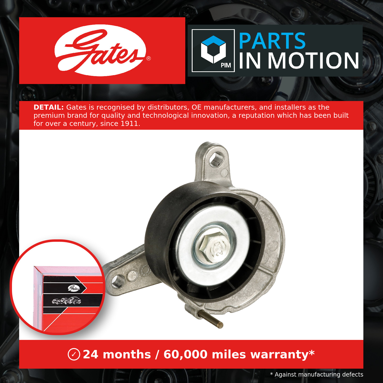Aux Belt Tensioner fits AUDI Q3 8U, F3B, F3N 2.0D 2011 on Drive V-Ribbed Gates - Image 11