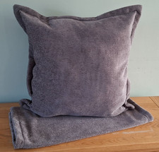 Image of CUSHION COVERS DARK TAUPE TEXTURED CHENILLE 25X25 INCHES SUPERB QUALITY X2
