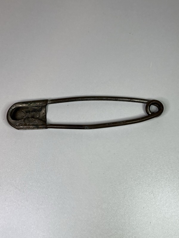 Vintage 5.5" Large Heavy Duty Rust Proof Safety Pin ~ Military / Laundry Key Tag