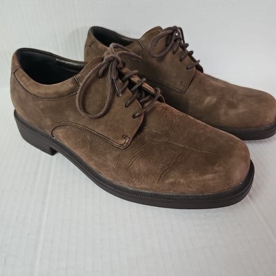 Rockport Margin Oxfords APM2031G Brown Tan Suede Leather Shoes 7.5M