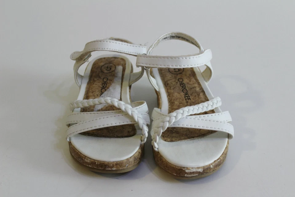 Sandálias femininas Cherokee tamanho 5 prata branca - Imagem 3 de 4