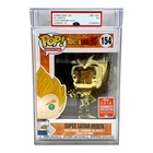 Funko Pop! PSA 8.5 DBZ Super Saiyan Vegeta Gold Chrome SDCC 2018 Exclusive #154
