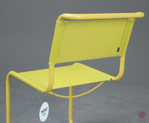 Thonet S33 N All Seasons Outdoor Freischwinger Bauhaus Stuhl Netzgewebe Gelb TOP - Bild 6 von 13