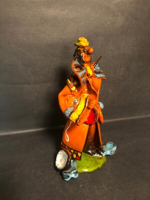 RARE MID CENTURY C.1960'S ROMOLO VERZOLINI ERREVI CERAMIC CLOWN MAJOLICA ITALY