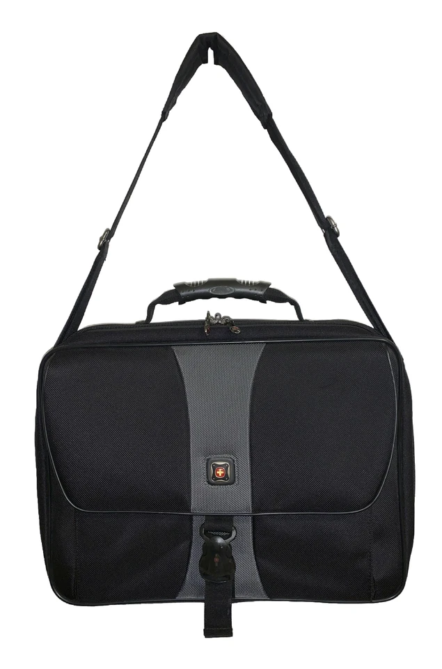 Swiss Gear by Wenger Black  Computer Laptop Briefcase Bag Carrying Case 17" Foto 2 de 4