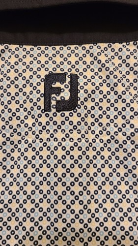 FootJoy Men's Geometric Large Stretch Short Sleeve Golf Polo With Mammoth - Picture 6 of 13