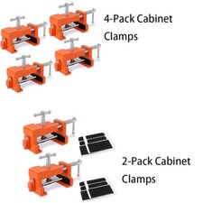 PONY 2-Pack/4-Pack Cabinet Clamps 8510 Cabinet Claw 440 lbs Load Limited Orange