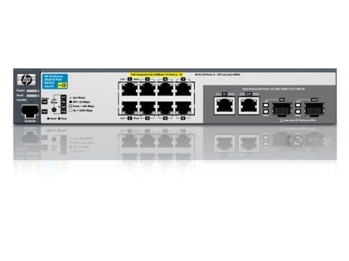 HP ProCurve Switch 2520-8-PoE - switch - managed - 8 ports - Picture 1 of 2
