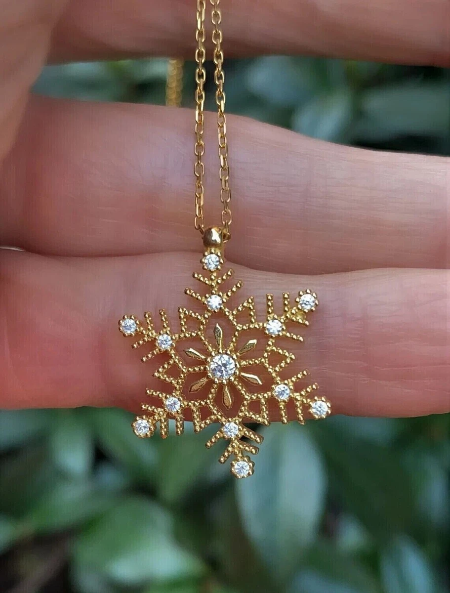 Snowflake shop pendant gold