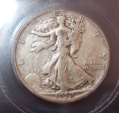 1938-D 50C Walking Liberty Halb VF20 ICG