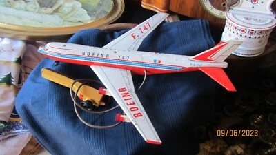 rare ancien,jouet, grand avion joustra,france,tres bon état,complet,boeing 747 - Photo 1/4