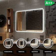 Badspiegel mit LED Beleuchtung Wandspiegel Badezimmerspiegel nach mass OSAKA