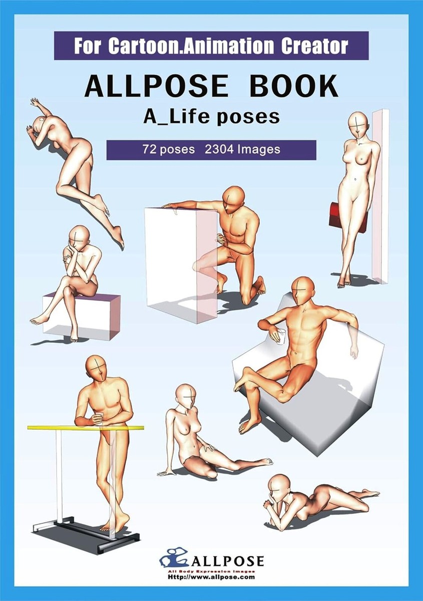AllPose Pose Resource A_Life Poses For Cartoon & Anime Drawing