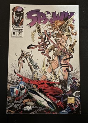 Spawn #9 Image Comics 1993 FN+ First Appearance Of Angela Story By Neil Gaimen