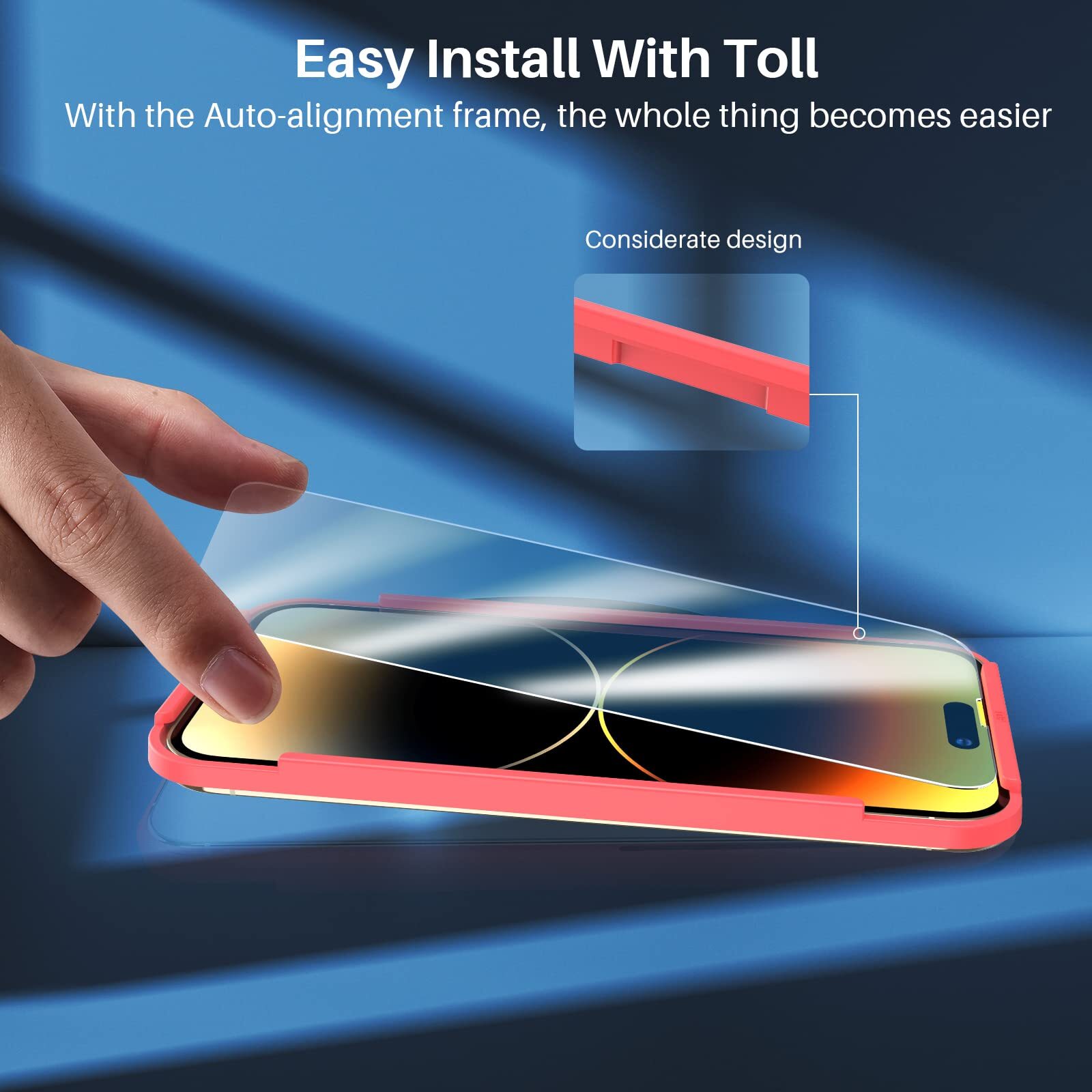 3 Pack TOZO Premium Tempered Glass Screen Protector for iPhone 14 13 12