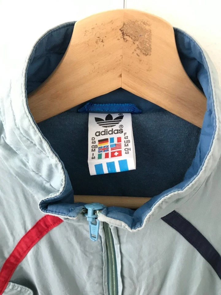 Traje De Colección Adidas Una Pieza Esquí Snowboard Hecho en Alemania Occidental Años 80 Talla M Azul Foto 3 de 4
