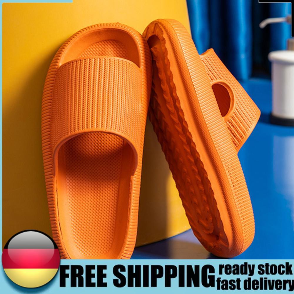 APL Cool Slippers Anti Slip Home Couples Slippers Elastic for Walking (Orange 34 35)