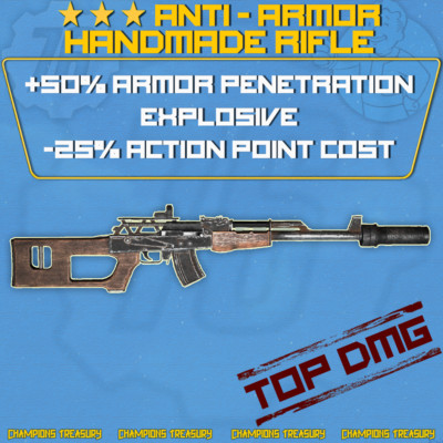 FALLOUT 76 PC ANTI-ARMOR EXPLOSIVE -35% ACTION POINT COST HANDMADE RIFLE TOP DMG