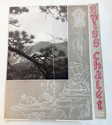 Colorado Springs CO Swiss Chalet Vintage 1957 Menu